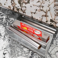 Rouleau de papier d'aluminium souple imprimé de qualité alimentaire pour cuisson au four, grillades et rôtissage de poulet, usage domestique et professionnel