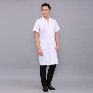 เสื้อโค้ทสีขาวสำหรับโรงพยาบาลแขนสั้นเสื้อโค้ทสำหรับหมอพยาบาลชุดฤดูร้อน - Product Image 2