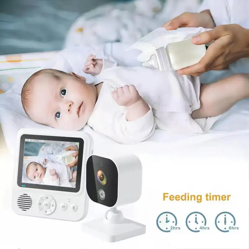 Miglior prezzo Nanny 2.8 pollici visione notturna temperatura avviso di pianto monitoraggio del sonno del bambino e videocamera 720P Audio Video Baby Monitor