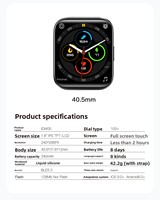 Reloj Inteligente con Pantalla Táctil de 1.8 Pulgadas, 8 Días de Duración de la Batería, Rastreo GPS, Más de 100 Esferas de Reloj Compatibles con IOS y Android