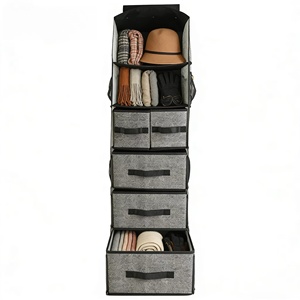 Factory Supplier <b>Collapsible</b> Foldable Wardrobe Hanging Fabric <b>Storage</b> Container for Clothes Bedding Toys - Product Image 6