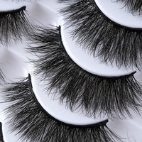 Cils préencollés à tige noire ultra-volumineux 3D double couche en fibres végétales de qualité supérieure, lot de 14 paires pour usage quotidien – Meilleures ventes