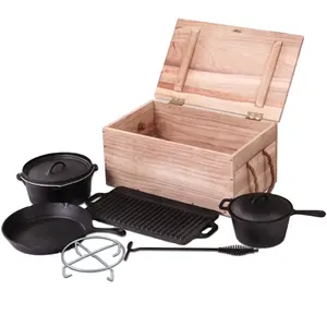 Cắm Trại Đồ Nấu Nướng Cắm Trại Kit, Bếp Cookware Gang, Nấu Ăn Đồ Dùng Nhà Bếp Gang