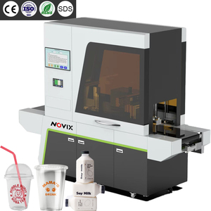 NOVIX Industrial Piezoelectric Printhead Single Pass UV Printer for Disposable Transparent PET Cups High-Speed Automatic <strong>Inkjet</strong> - Product Image 1
