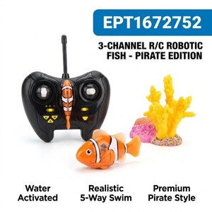 Jouet de poisson télécommandé EPT à 3 canaux, ensemble de poisson nageur <span class=keywords><strong>RC</strong></span>, <span class=keywords><strong>kit</strong></span> de jouet animal <span class=keywords><strong>sous</strong></span>-<span class=keywords><strong>marin</strong></span> à micro-radiocommande pour enfants - Product Image 5