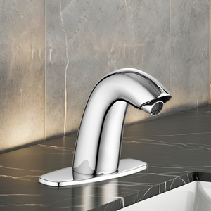 HY-178A ก๊อกน้ำระบบเซ็นเซอร์แบบไม่มีสัมผัสชุบโครเมี่ยมอัตโนมัติดีไซน์ทันสมัยสำหรับห้องครัวอ่างล้างหน้าแบบหลุมเดียวก๊อกน้ำทองเหลือง - Product Image 6