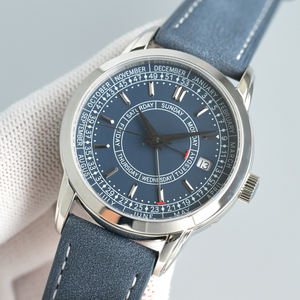 Montre unisexe de haute qualité, acier inoxydable bleu, cadran en cristal saphir, mouvement mécanique automatique ETA, résistante à l'eau - Product Image 2