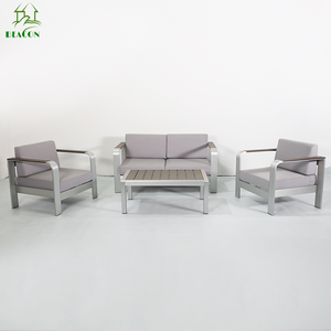 Modern Rustic Furniture Patio Lounge Set <strong>Loveseat</strong> Waterproof Brushed Aluminum Terrace <strong>Garden</strong> Sofa Set <strong>for</strong> Outdoor - Product Image 5