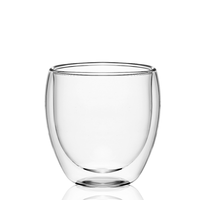 Gobelet en verre borosilicate à double paroi transparent LINUO 2023, gobelets en verre incassables