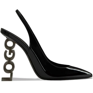 Sandales à talon fin pour femme OEM/ODM, à bout pointu, couleur unie, avec bride à boucle et lacets, 9 cm, pour l'extérieur, été - Product Image 2