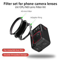 Kit de filtres pour objectif ND 49 mm ND8 ND64 ND1000 UV CPL compatible avec les accessoires de caméra d'action Insta360 Ace Pro