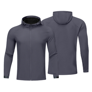 Outdoor Sports Mens <b>Running</b> Fitness 1/4 Zip <b>Jackets</b> With Hood - Product Image 1