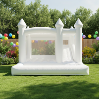 Château gonflable blanc en PVC de 0,55 mm, château gonflable pour mariage, château gonflable blanc pour enfants
