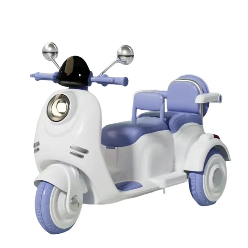 Novo assento duplo crianças passeio elétrico no carro 6v bateria crianças motocicleta elétrica