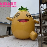 Modèle de fruit ananas gonflable en gros, mascotte mangue gonflable en PVC pour la décoration d'événements commerciaux