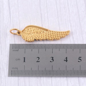 Pendentifs en acier inoxydable, motif aile d'ange, breloques à petit trou pour colliers, bracelets, fabrication de bijoux pour femmes - Product Image 2