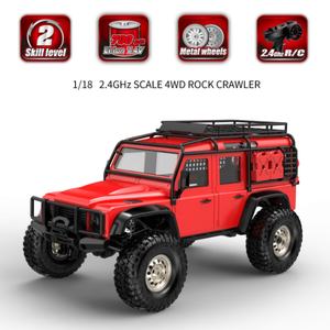 SJY-1893-SL 1/18 Remo Hobby RC Coche Todoterreno Crawler SUV 4WD RTR con Motor de Alta Velocidad, Luces LED y ESC Impermeable - Product Image 4