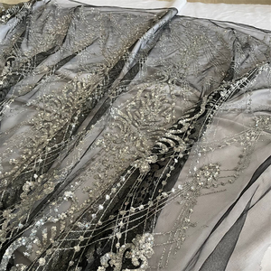 Nuevo Tul Brillante con Cristales Azules y Purpurina, Precio Razonable, Tul en Polvo, Tela 3D con Purpurina, Tul de Malla para Vestido de Novia - Product Image 3