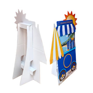 超市零售促销定制瓦楞纸板 POP 立牌可回收广告展示牌 - Product Image 3