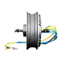 Moteur de moyeu de roue arrière sans balais QS 260 12 pouces 72V 9000W en aluminium avec frein à disque et étanchéité IP67 pour trottinette électrique de course