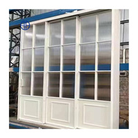 Porte française battante en aluminium et verre moderne de luxe, grande taille, qualité supérieure, pour villa