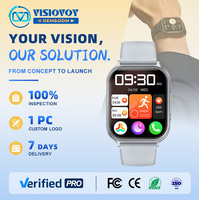 Jam Tangan Pintar Digital OEM Visiovoy 2027 Khusus Pria, Mendukung Android iOS SDK, Montre Reloj Fitness Android, Tahan Air