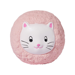 EETOYS Cat Face Squeaky <b>Ball</b> Soft <b>Dog</b> Toy For Small Medium <b>Dogs</b> - Product Image 5