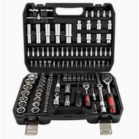 Kit de clés à douilles multifonctionnel de 108 pièces, cliquet à 24 dents, boîte à outils portable pour la réparation à domicile et en voiture
