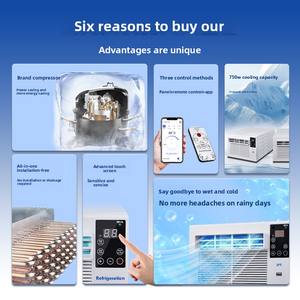 เครื่องปรับอากาศขนาดเล็กแบบพกพาพร้อมคอมเพรสเซอร์เครื่องทำความเย็นไฟฟ้าระบบทำความเย็นแบบเดี่ยวทำจากพลาสติก - Product Image 3