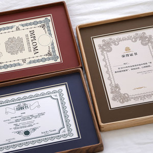 Ludaye Solid Wood Handmade Eco-Friendly Custom Business License <strong>Certificate</strong> <strong>Frame</strong> <strong>A4</strong> Size Tabletop Display Modern Elegant Design - Product Image 3