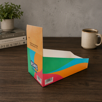 Boîtes de présentation en carton ondulé sur mesure de haute qualité, à poser sur comptoir, avec système de déchirement, pour chocolats, bonbons et gommes.