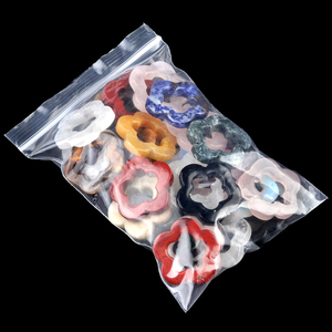 Ciondolo a Fiore di Prugna Cavo in Pietra Naturale Occhio di Tigre, Diaspro Rosso, Agata Indiana, Cristallo, 30mm, per Creazione Gioielli Fai da Te, Zitian - Product Image 6