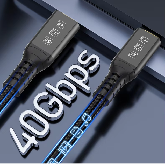 New 8k 60hz 4k 120hz Audio Video Usb C to Usb C Cable 240w 48v 5a Pd Fast Charging Data Transfer Type C 40gbps Usb 4.0 Cable