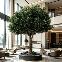 Arbre d'olivier artificiel sur mesure de 16 pieds de haut pour la décoration intérieure et extérieure