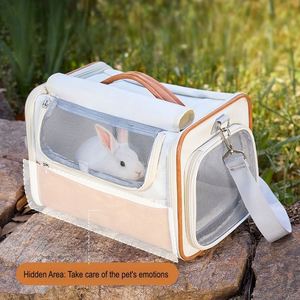 <b>Pet</b> <b>Carrier</b> Luxury Elegant Fashion Classic Leather Adjustable Warm Breathable Portable Shoulder Crossbody Large Capacity for - Product Image 2