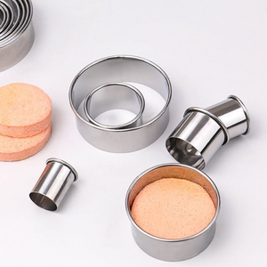 Anneau mousse rond en acier inoxydable 11 pièces ensemble gâteau cuisson Biscuit moule oeuf tarte peau pression boulette emballage Cutter - Product Image 2