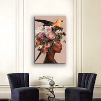 Peinture sur toile de style moderne pour femmes africaines peinture de femmes noires pour la décoration de la chambre