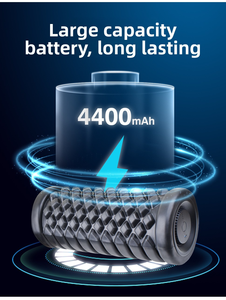 Rouleau de massage facial vibrant électrique rechargeable USB noir, en caoutchouc souple, avec contrôle de la durée, pour le yoga et le massage des dents de loup - Product Image 5