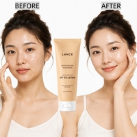 Crème solaire hydratante à label privé, résistante à l'eau et à la transpiration, SPF 50, large spectre, hydratante, pour la plage et les voyages