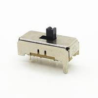 Le broche de commutateur à glissière est en laiton, procédé d'électrodéposition, 50V CC 0.3A, 4P2T, plaqué argent.