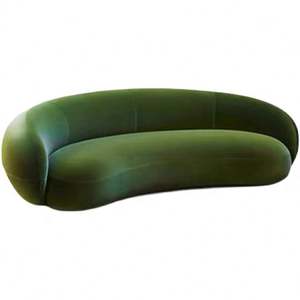 Секционный диван в нордическом L-образном виде с оттоманкой, модульные комбинированные бархатные модульные диваны, длинный диван - Product Image 2