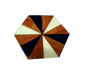 Juego de 4 Posavasos Octogonales de Resina y Madera de Mango Ecológicos, Diseño de Primera Calidad, Accesorios Clásicos para Decoración de Cocina - Product Image 1