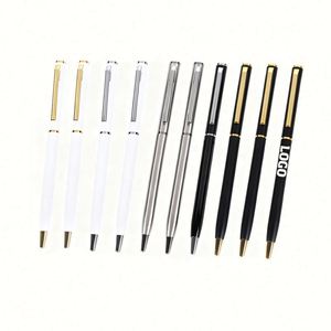 Bolígrafo de Metal Delgado con Logotipo Personalizado, Diseño Novedoso y Elegante de 1.0 mm, Regalo Promocional para Empresas, Oficinas, Hoteles y Publicidad - Product Image 1