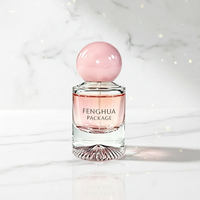 Botol Parfum Kaca Silinder Mewah FENGHUA dengan Pompa Semprot, Permukaan Berhias Hot Stamping & Gold Stamping