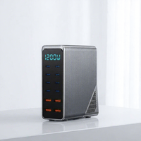 Station de charge personnalisée OEM avec logo, 1200W, 12 ports PD QC USB-A USB-C, chargeur rapide