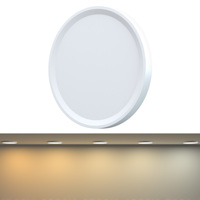 Brosse Nickle 7 pouces profil bas encastré plafonnier rond LED mince montage en Surface lumière LED 120VAC 15W luminaire à disque