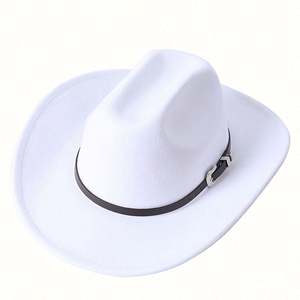 Sombreros de Vaquero Negros de Texas al por Mayor, Estilo Nuevo 2022, Material de Poliéster y Algodón, para Adultos - Product Image 3
