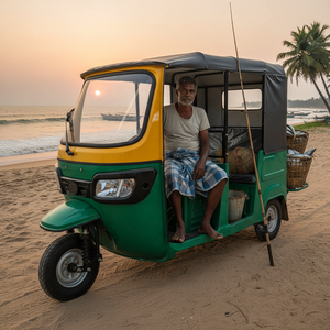 <span class=keywords><strong>Triciclo</strong></span> Taxi Eléctrico Inteligente Holladay de 3 Ruedas, Carrocería Abierta, 4 Pasajeros, con Toldo, Largo Alcance - Product Image 4