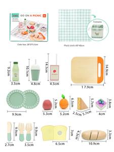 COMMIKI Ensemble de jouets de boutique de desserts en bois avec plateau à thé à crème glacée et jeux de rôle de bonbons pour enfants filles garçons éducation précoce - Product Image 6