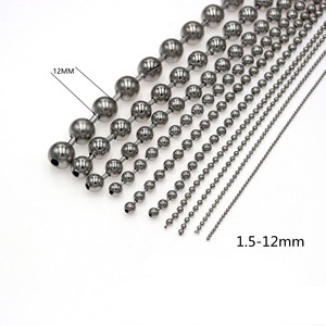 Chaîne de collier robuste en acier inoxydable 304, chaîne à billes en acier inoxydable pour bijoux, accessoires de rideaux, animaux de compagnie - Product Image 4